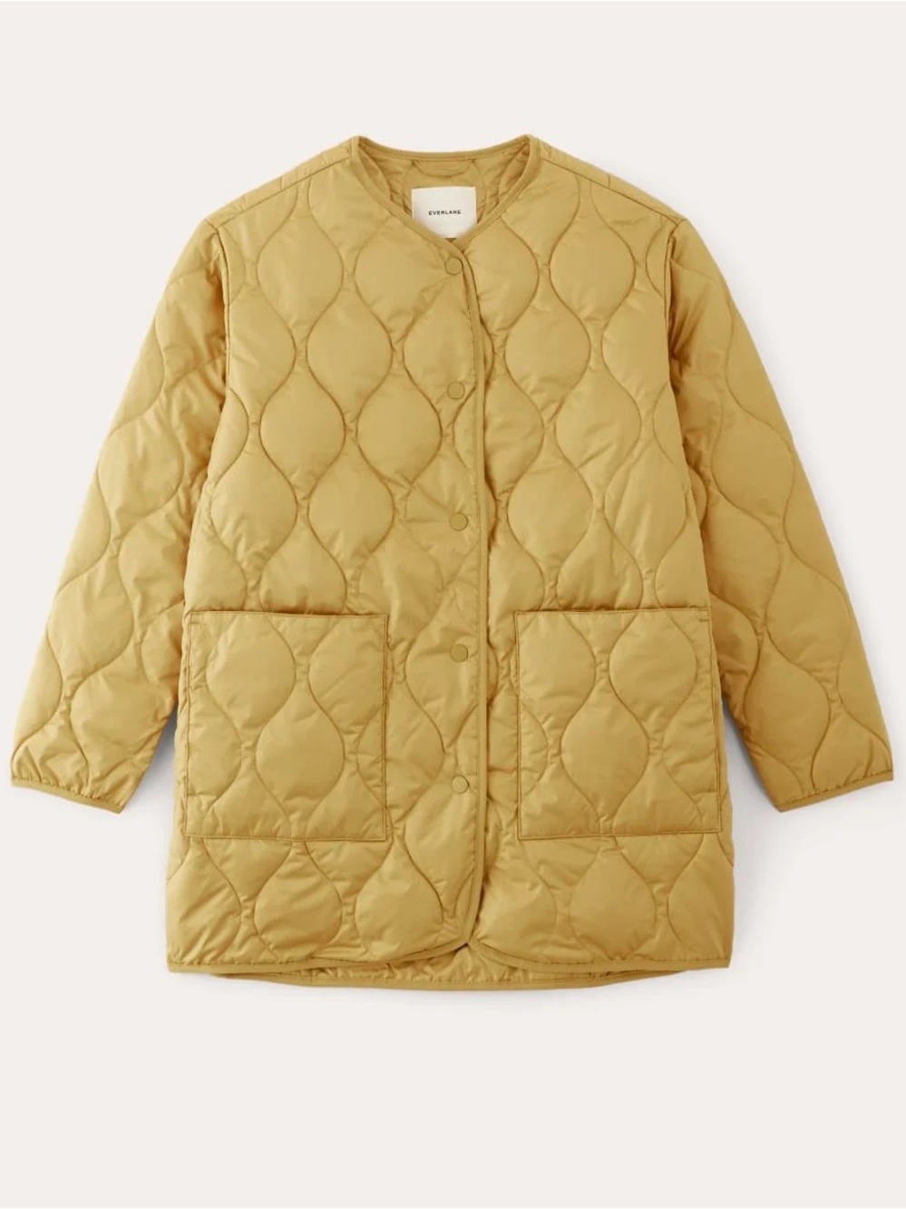 Everlane The Quilted Liner Golden Oak Lightweight Oversized Jacket Small NWT